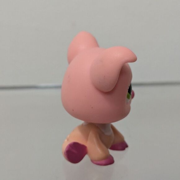 Littlest Pet Shop Pig #2205 Pink Peach Patch With Green Eyes LPS - Picture 7 of 9